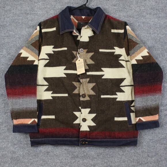 Remu Apparel Jacket Men Small Peguche Wool Aztec Geometric Warm Cozy Western - Picture 6 of 15